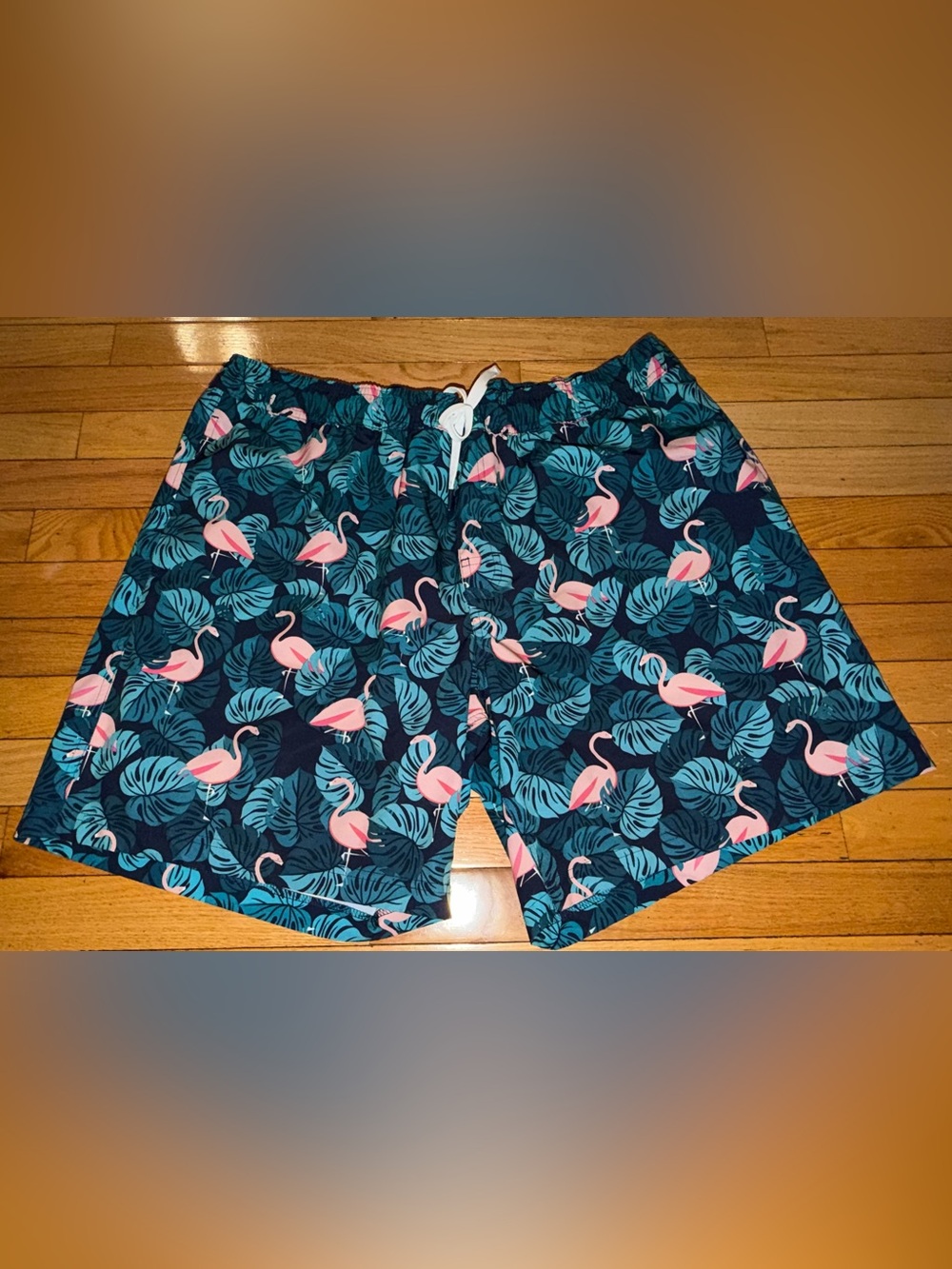 Member's Mark UPF 50 Quick Dry Flamingo Resort Lined Swim Trunks Size XXL
